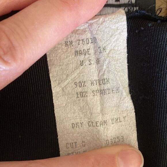 Vintage 90's Black Ribbed Stretch Mini Dress Size Small - Picture 8 of 13